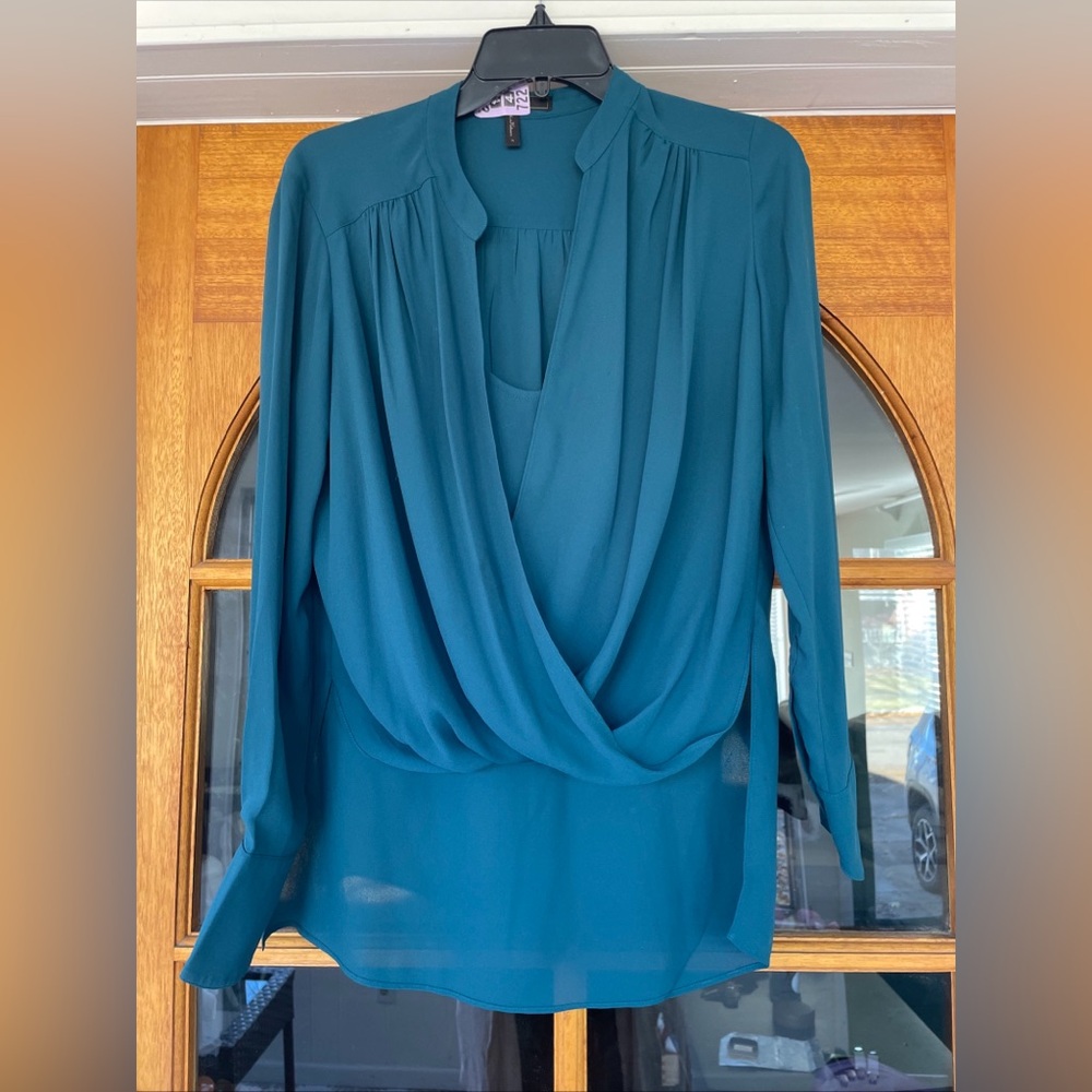 Bcbgmaxazria Jaklyn top deep teal size small